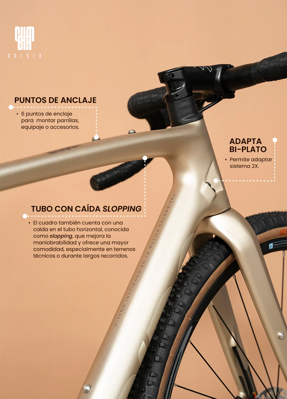 Bicicleta de gravel ORIGEN en carbono con grupo LTWOO GRT de 1x12 velocidades - Image 13
