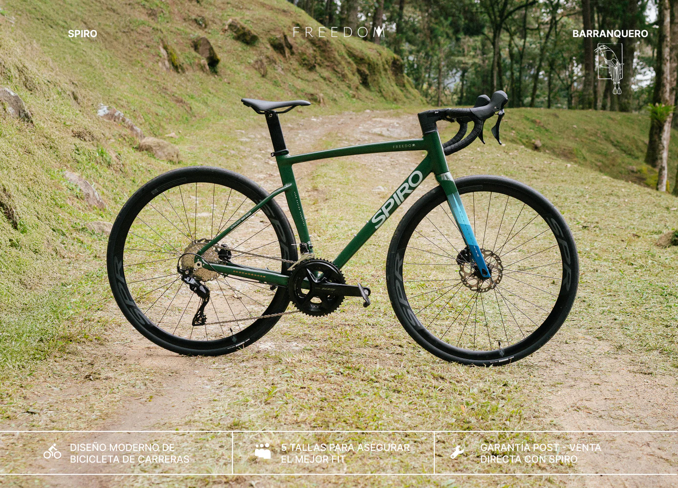 Bicicleta de ruta FREEDOM en aluminio con tenedor en carbono de 2x10 vel. - Image 13