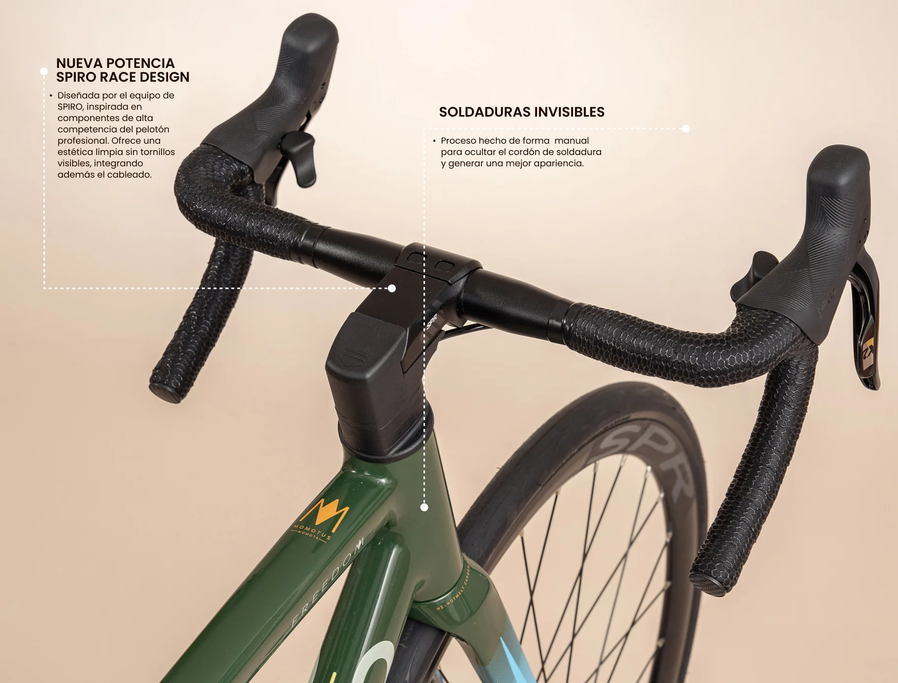Bicicleta de ruta FREEDOM en aluminio con tenedor en carbono y LTWOO RX de 2x12 vel. - Image 9